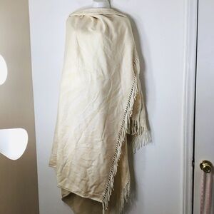 Thula Tula scarf wrap women ivory fringe